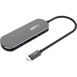 EMTEC ECHUBT650C HUB USB TYPE C CON LETTORE SI SCHEDE SD 3XPORTE USB -A 3.0 USB-C HDMI GREY