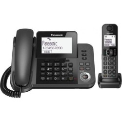PANASONIC (RICONDIZIONATO) TELEFONO FISSO DECT SEGRETERIA TELEFONICA VIVAVOCE + CORDLESS KX-TGF320EXM