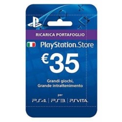 SONY PSN HANGING CARD RICARICA 35 EURO PS4 PLAYSTATION 4