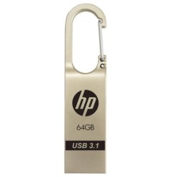 HP X760 CHIAVETTA USB 3.1 64 GB CON GANCIO PORTACHIAVI SILVER