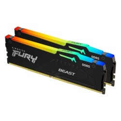 KINGSTON FURY BEAST RGB KIT MEMORIA RAM 2X8GB 16GB TOTALI 5.600HZ TIPOLOGIA DDR5 TECNOLOGIA DIMM BLACK
