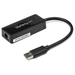 STARTECH ADATTATORE USB 3.0 A ETHERNET GIGABIT NIC CON PORTA USB - NERO