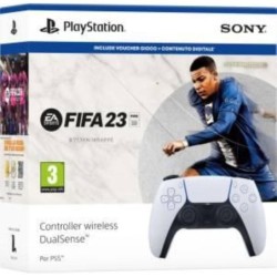 SONY PS5 CONTROLLER WIRELESS DUALSENSE WHITE + FIFA 23 + FUT VCH