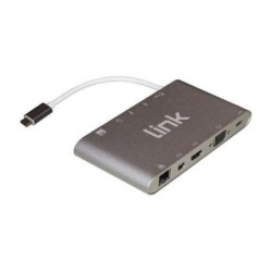 LINK LKDOCK7 DOCKING STATION USB-C 11 PORTE 3 X VIDEO USB-C 3 X USB 3.0 RJ45 2 X CARD READER