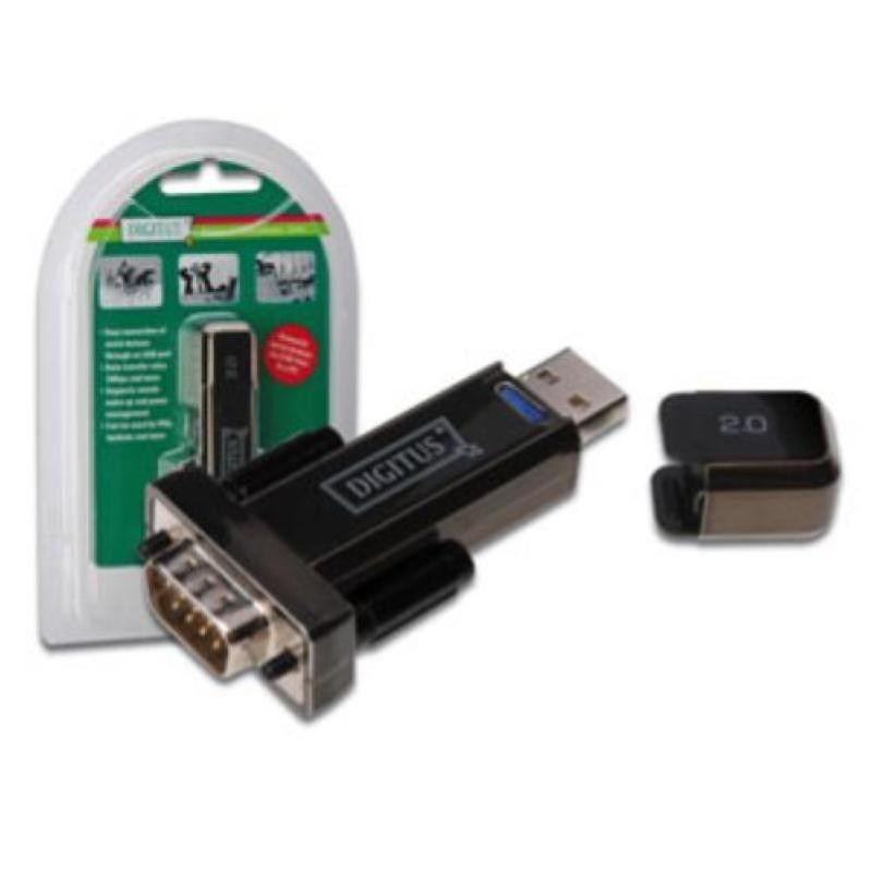 DIGITUS ADATTATORE PER SERIALI USB 2.O A/M A DSUB9/M NERO