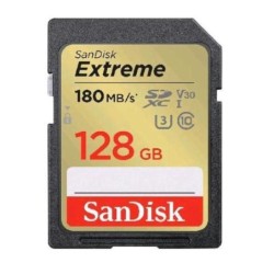 SANDISK MEMORY CARD EXTREME DA 128 GB + RESCUEPRO DELUXE FINO A 180 MB/S UHS-I CLASSE 10 U3 V30