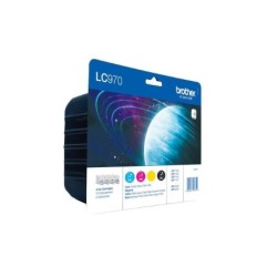 BROTHER MULTIPACK LC-970VALBP CARTUCCE NERO+CIANO+MAGENTA+GIALLO PER STAMPANTI BROTHER INK JET