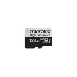 TRANSCEND MEMORY CARD 128GB MICROSD W/ ADAPTER U1, HIGH ENDURANCE