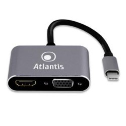 ATLANTIS LAND A04-TC_HD+V+PD HUB DI INTERFACCIA USB 3.2 GEN 1 TYPE-C GRIGIO