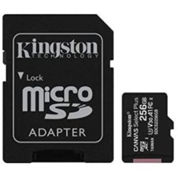 KINGSTON CANVAS SELECT PLUS SDCS2/256GB SCHEDA MICROSD CLASSE 10 CON ADATTATORE SD INCLUSO, 256 GB